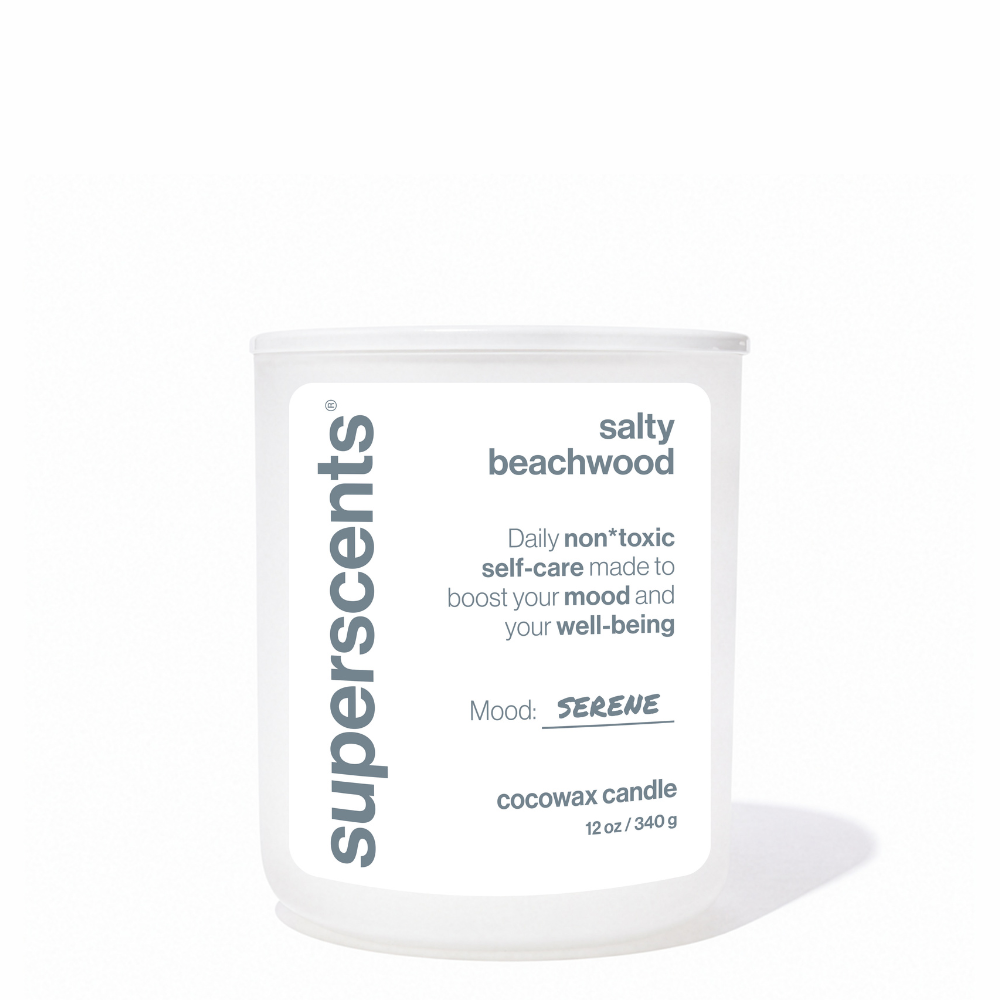 salty beachwood candle