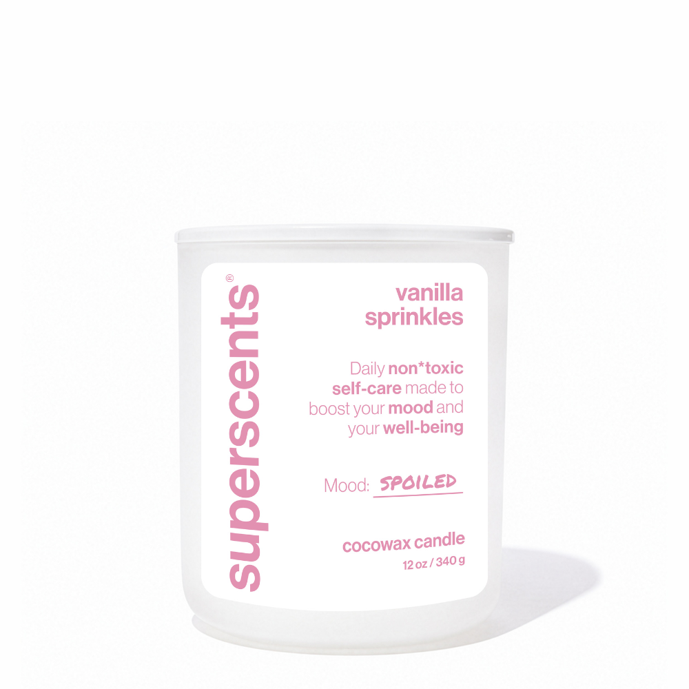 vanilla sprinkles candle