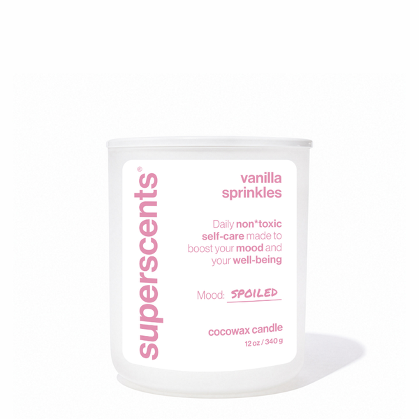vanilla sprinkles candle