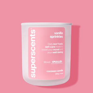 vanilla sprinkles candle