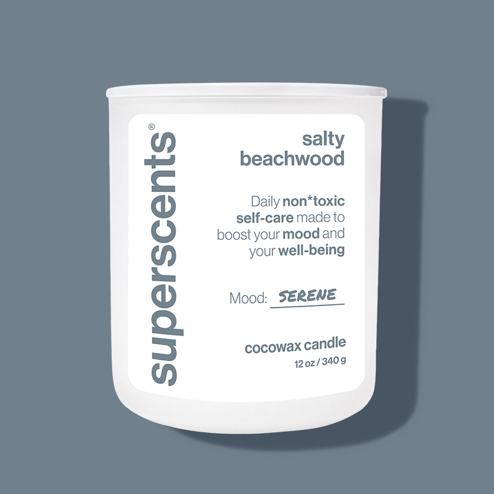 salty beachwood candle