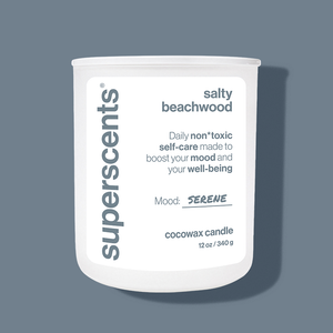 salty beachwood candle