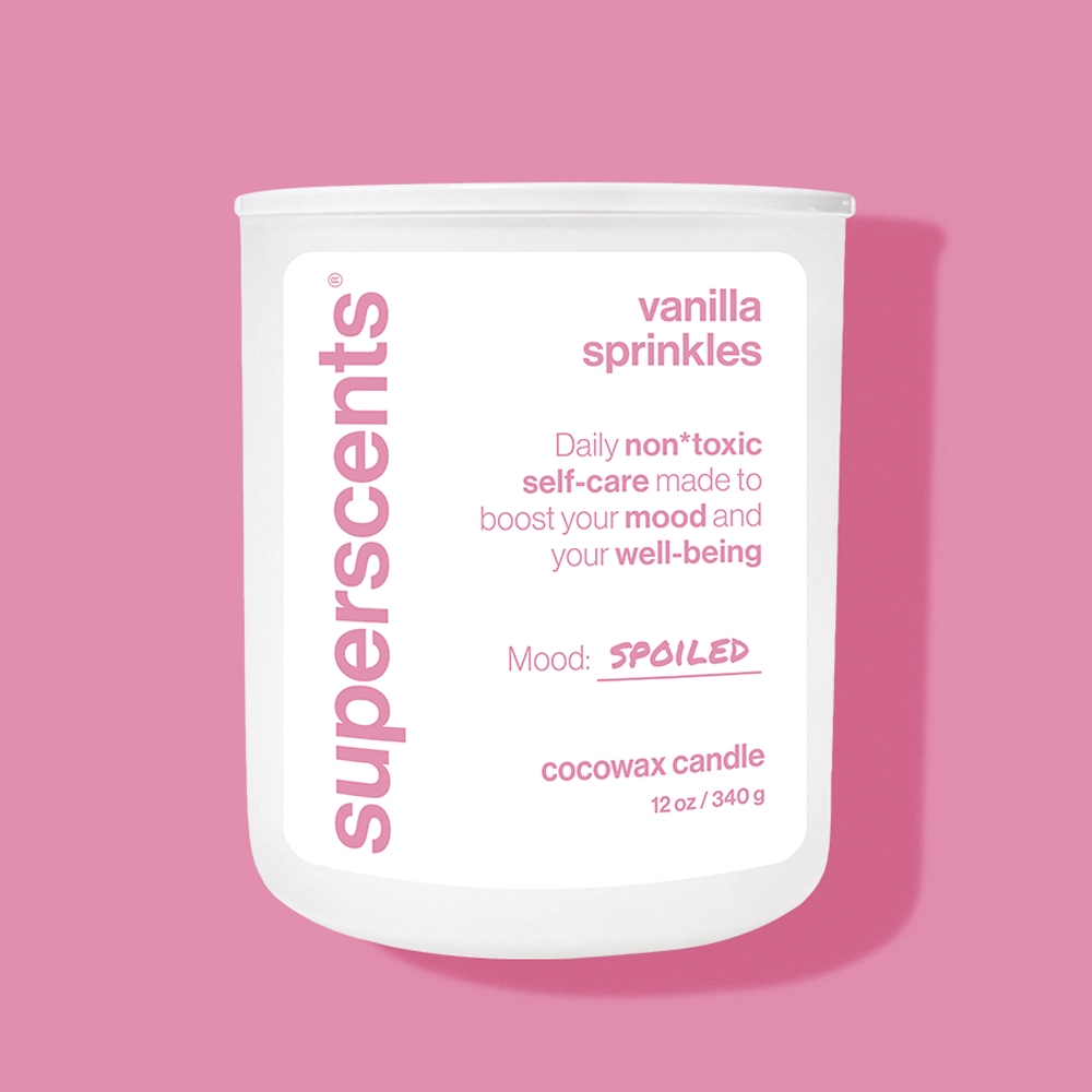 vanilla sprinkles candle