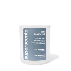 salty beachwood candle